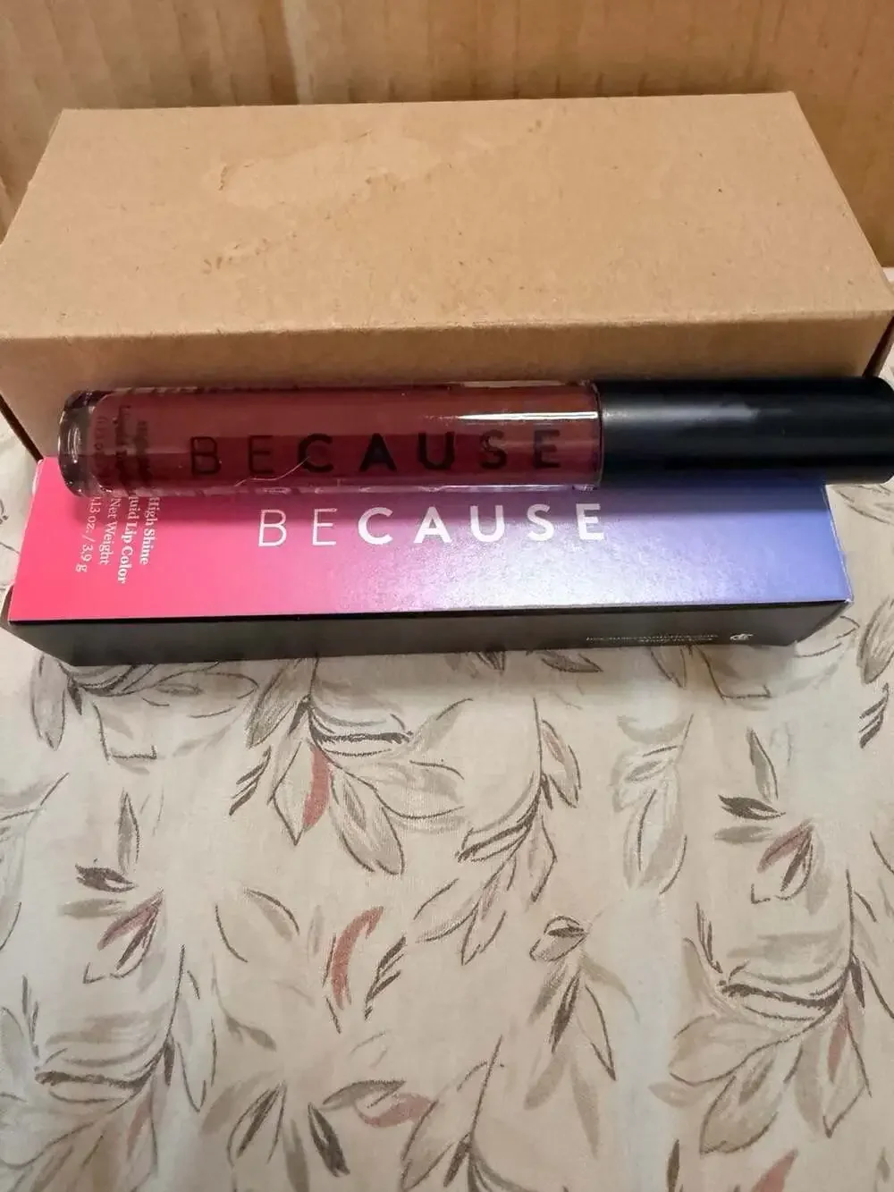 Set of 2 BeCause Cosmetics High Shine Liquid Lip Color #9 Make Mine Merlot